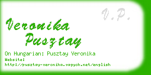 veronika pusztay business card